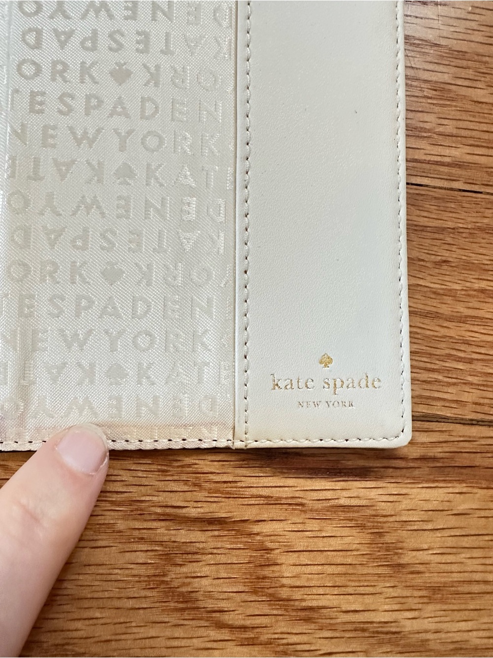 Kate Spade Purple Burgundy Leather Passport Holder Travel Case - Picture 4 of 7